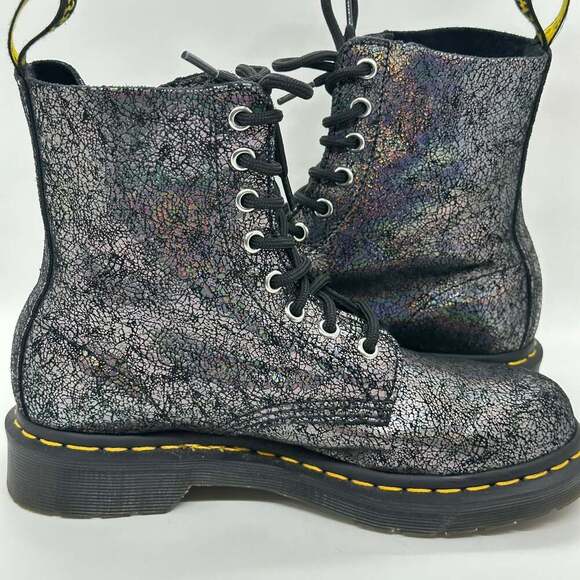 NEW! Dr. Martens 1460 Pascal Metallic Iridescent Crackle Boots Women’s 6 - Picture 7 of 8